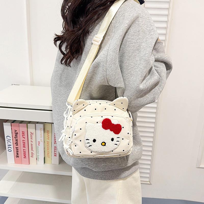 Hellokitty Childrens Cartoon Canvas Shoulder Bag With Animal Pattern For Girls And Kids