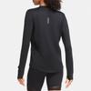 Nike Sports Running Crew Neck Long Sleeve T-Shirt Women Tops Black CU3278-010