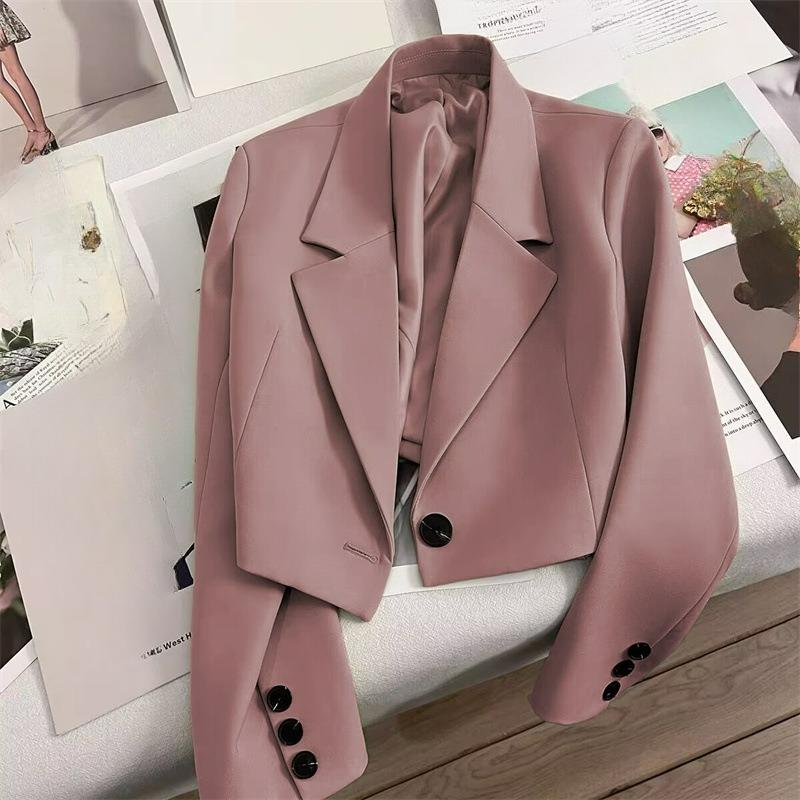 Short White Jacket Women's Small Fashionable Suit Women's Spring and Autumn Clothes Workplace Goddess Fan Jacket Suit Women