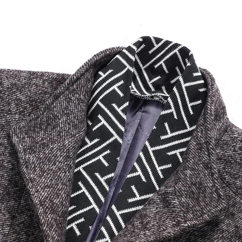 Winter Neue Mantel Herren Verdickt Mittleren und Langen Schal Kragen Herren Mantel