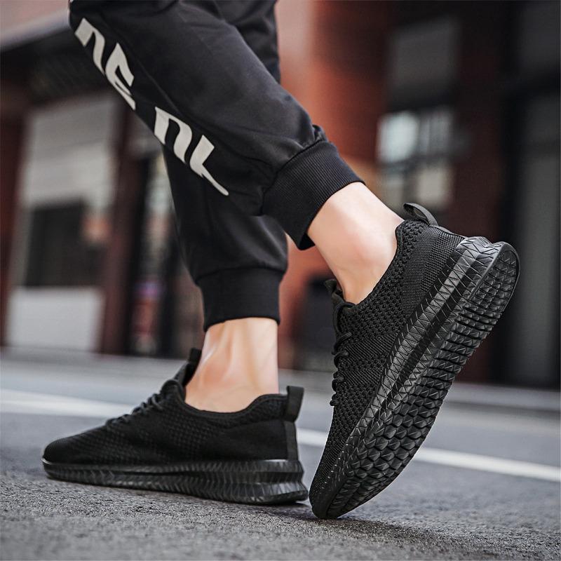 Fujeak-zapatillas de deporte cómodas para hombre, zapatos informales, transpirables, para ocio, de punto, para caminar, deportivas, atléticas
