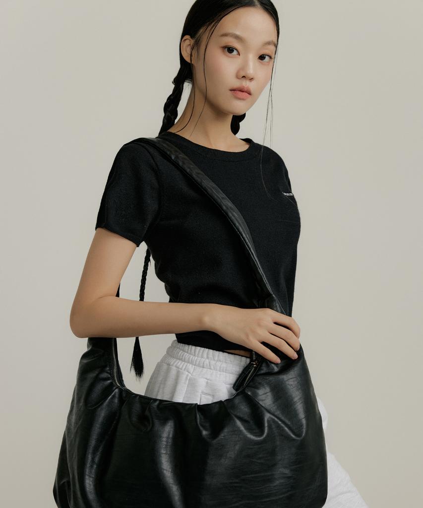 CITYBREEZE Essential Round Neck Short Sleeve Knit_Black
