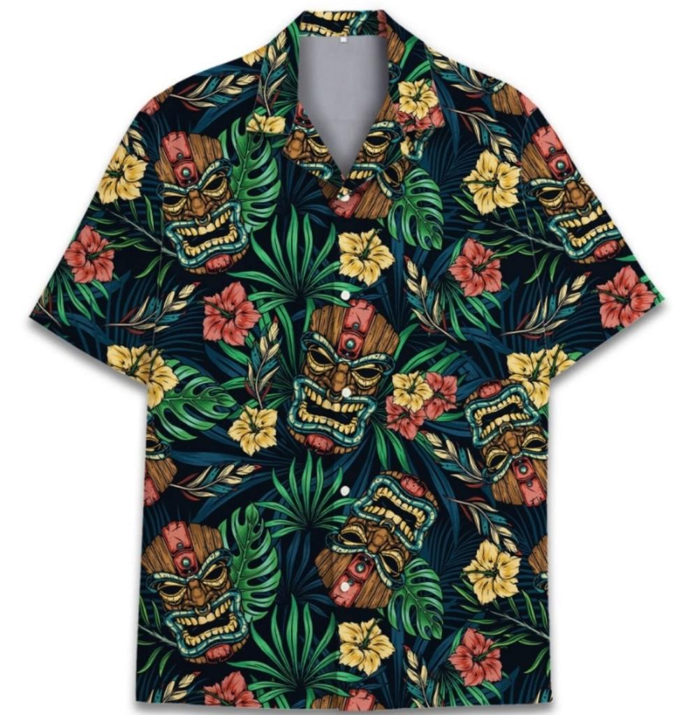A new large-size men's fashion digital printing short-sleeved shirt in summer from the source manufacturer