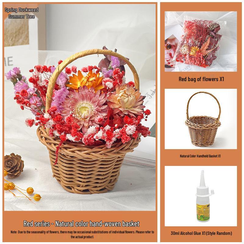 Back-to-School Gift: DIY Eternal Flower Mini Basket Ornament for Team Building & Decoration