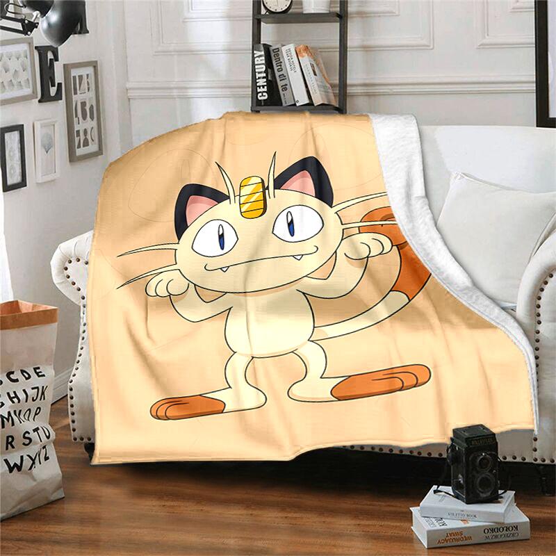 1pc Blanket Pokémon1 Print Design, Lightweight Blanket for Sofa, Bed- Soft &Warm, Gift for All Seasons Like Christmas, Halloween