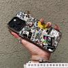 Smile Graffiti Newspaper Applicable iPhone16 Mobile Phone Case Apple 13/14 Premium Sense 15Pro Color Silver 16plus