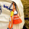 Portachiavi colorato per Badminton, Ciondolo a forma di volano 3D con Clip a Corda Intrecciata