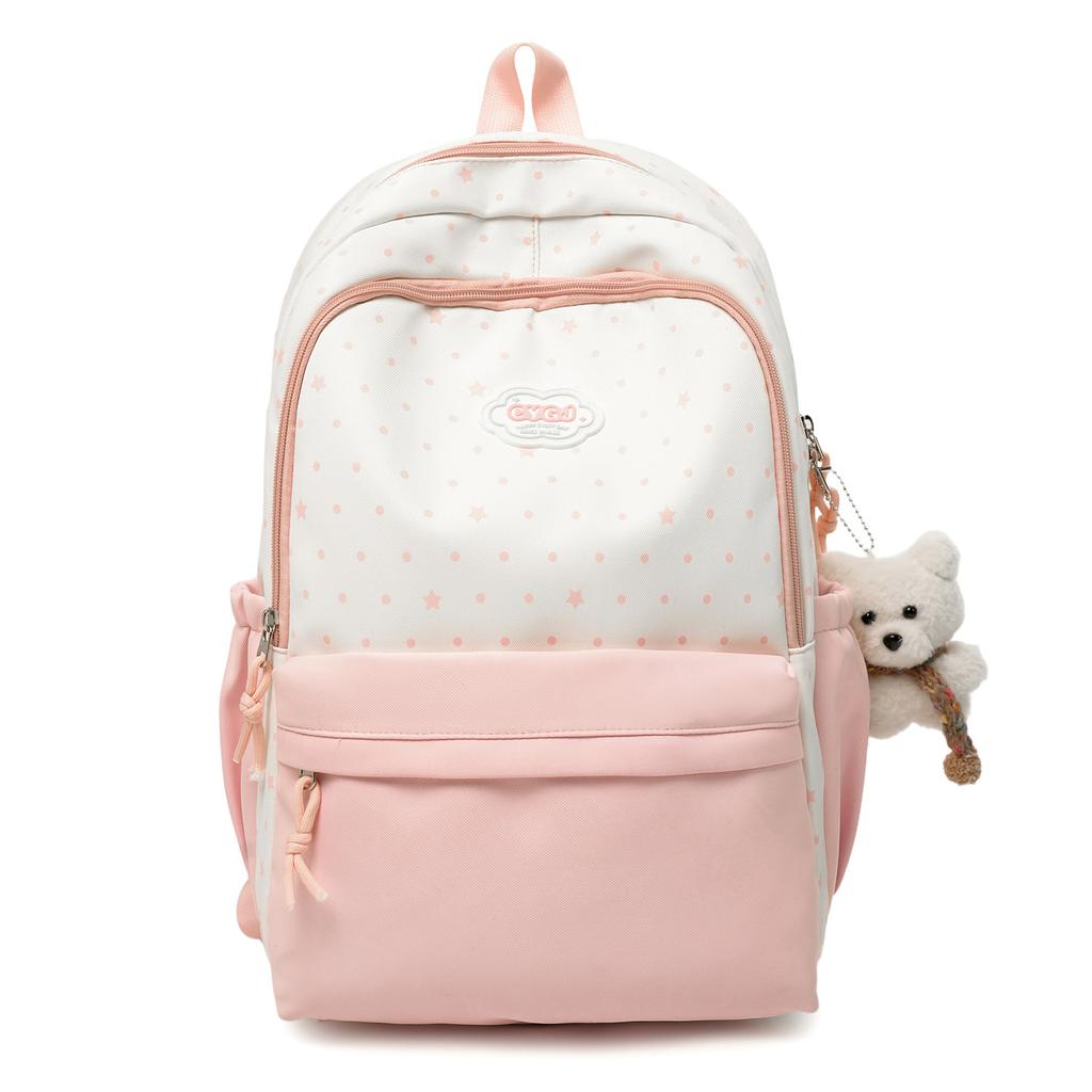 Schoolbag New High-value Japanese Schoolbag Ins Niche Sweet and Cute Star Backpack Junior High School Students Lightweight Backpack