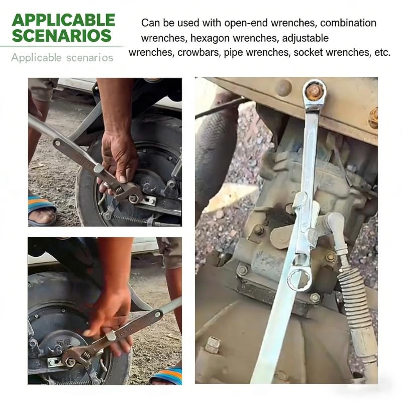 Universal Wrench Extension Tool Gears Drive Extension Wrench Nonslip Grip For Automotive Applications