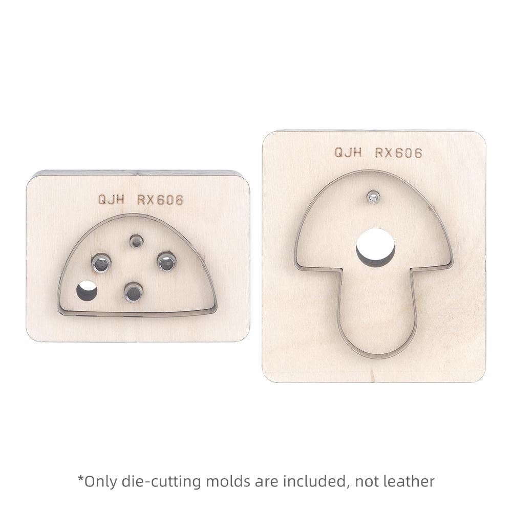 

1Set Mushroom Shaped Leather Punch Template, DIY Handicraft Cutting Mould Die Tool, Manual Stamping Design Pattern Template