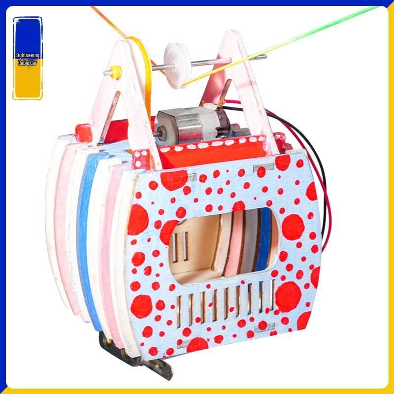 DIY STEAM Cable Car Science Experiment Kit – Handmade Tech Project for Students