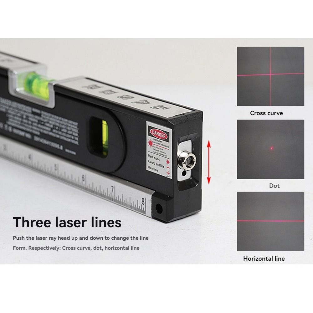 4 in 1 Laser Level High Precision Cross Line Lasers Marking Lines Ruler Tool Woodworking