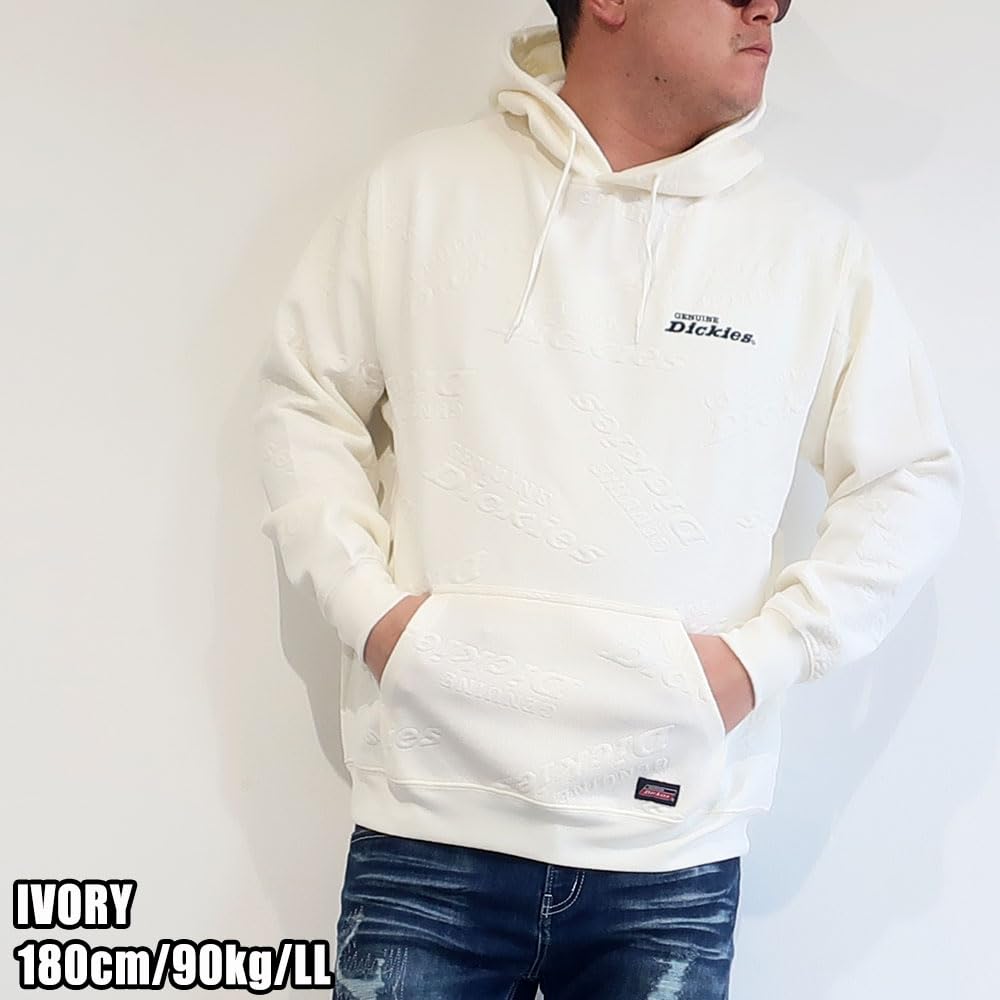 Men's Dickies Fleece Hoodie, Long Sleeve, Sizes M, L, XL, 10001664 (M, Black)