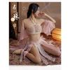 Sex Underwear Pure Desire Small Chest Clothing Temptation Perspective Pajamas Passion Sexy Antique Uniform Nightdress Set Wholesale