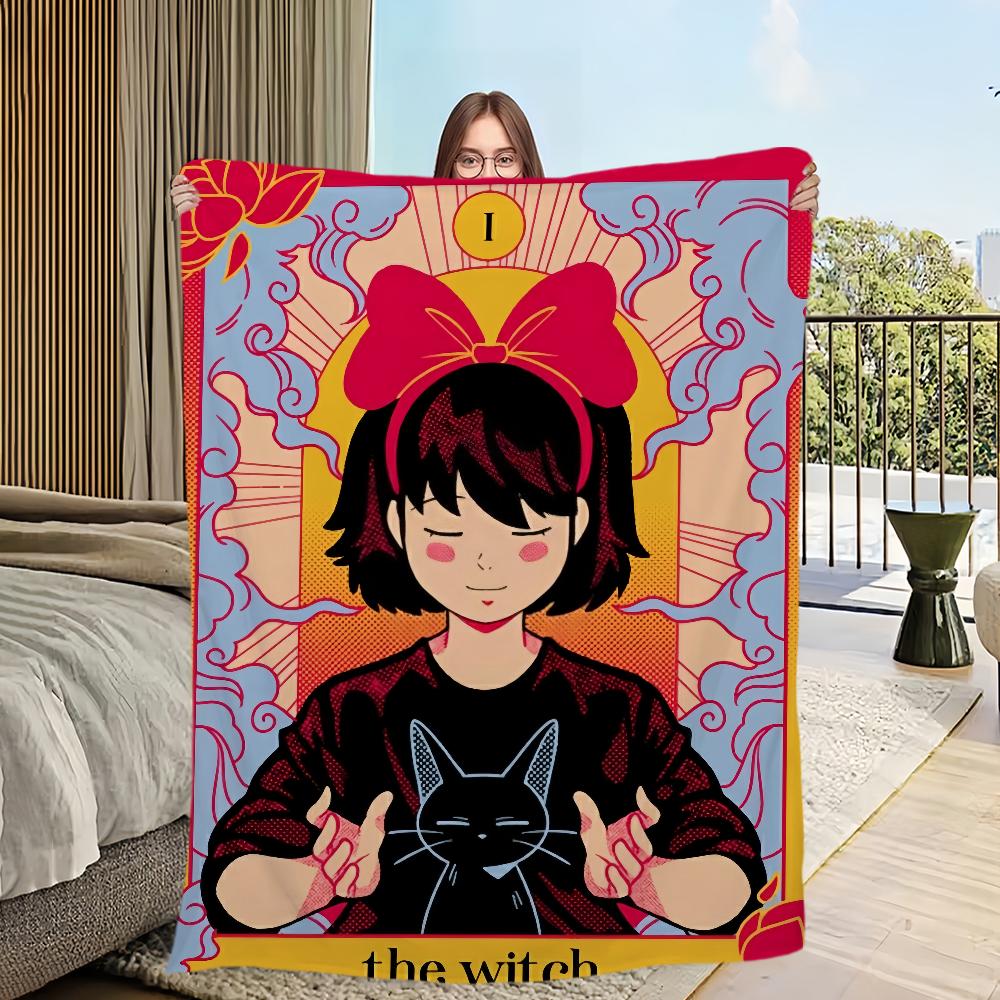 Flanell warmer Komfort weiche Japan Plüschdecke für Katze Sofa Wohnzimmer Büro Anime schwarz Schlafzimmer klassisch Reise niedliches Geschenk