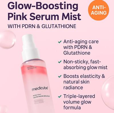 Glow-Boosting - PDRN Pink Glutathione Serum Mist 100ml