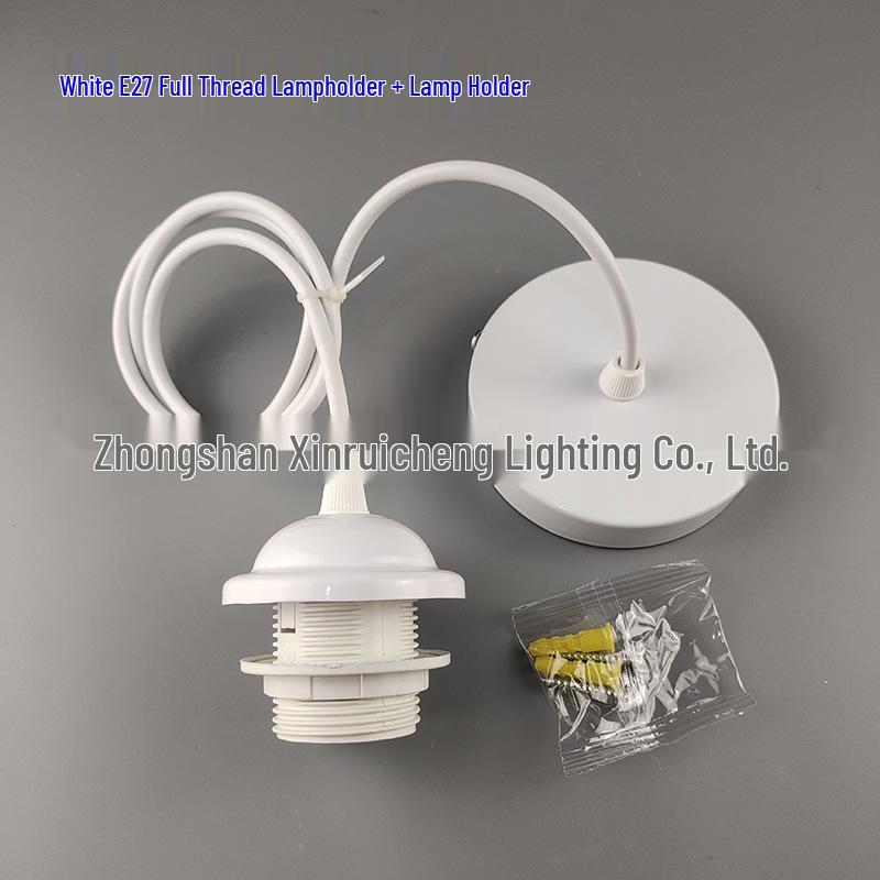 E27 Screw Base Lamp Holder with Ceiling Plate and Power Cord for DIY Hanging Lanterns