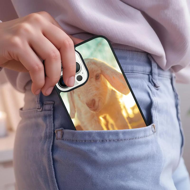 Cute Baby Pygmy Goat Phone Case For iPhone 17 Air 15 16e 14 13 Pro Max Coque 12 11 Pro Max PLUS Cover