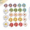 Colorful Enamel Chrysanthemum Pendant: Adjustable Double-Sided Charm for DIY Bracelet/Necklace Jewelry