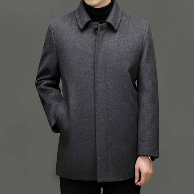 New Style and Versatile Wool Coat with Autumn and Winter, Down Liner Wool Coat