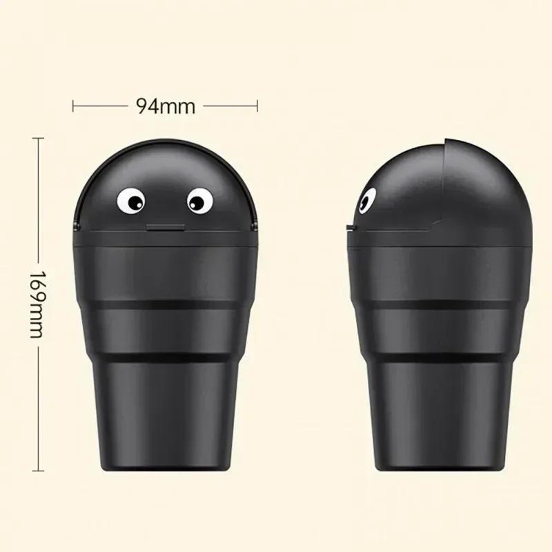 Car Trash Bin Multifunction Waste Organizer with Swing Lid Cute Mini Automotive Leakproof Vehicle Trash Bin Accessories