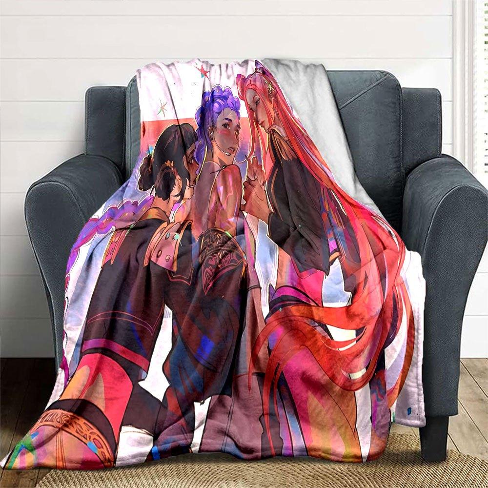 1ks hunter x (13) Měkká hřejivá deka na gauč pro domov, kancelář, cestování, celoroční útulné povlečení, dárek, útulný kancelářský doplněk B1