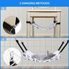 Pedgot 3 Pack Reversible Cat Hanging Hammock with Adjustable Straps and Hooks Double-Sided Pet Cage Hammock Hanging Bed Resting Sleepy Pad for Small