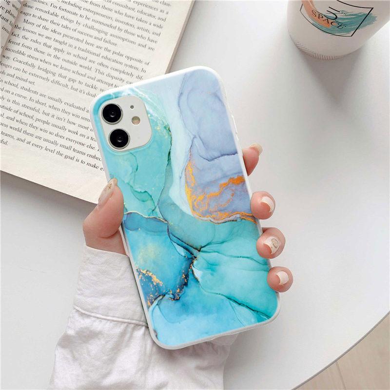 Marble Crack Matte Silicone Phone Cases For iPhone 12 13 Mini 11 Pro Max SE 2020 XS Max XR X 5 5s 6 6S 7 8 Plus Case Soft Cover