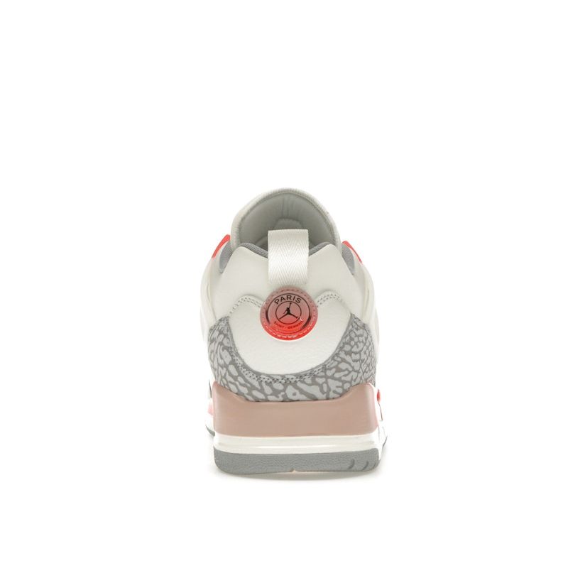 Air Jordan Paris Saint-Germain x Jordan Spizike Low Sail Infrared Unisex Sneakers Cream Infrared-23 Wolf-Grey HF8827-100
