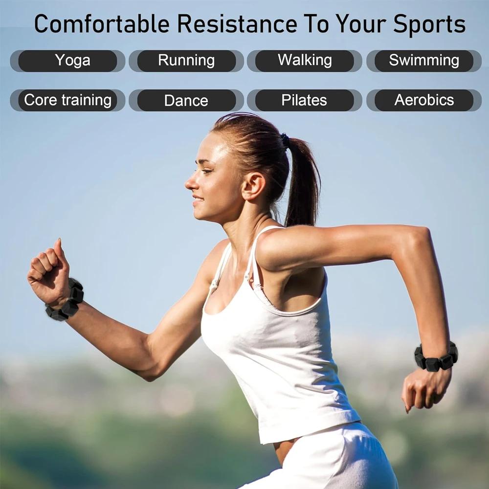 1Pair Wrist Ankle Weights For Women (0.33Lb / 0.15Kg Each),Wearable Strong Arm & Leg Weights,Adjustable Ankle Weights For Yoga