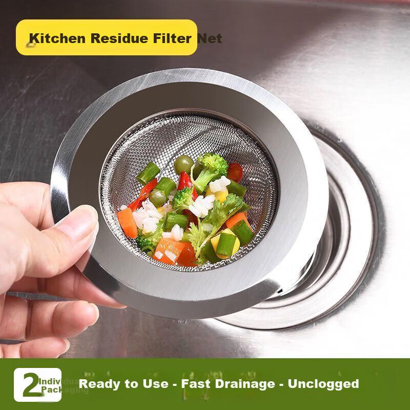 Cigeman Sink Strainer Anti-Clogging Device, Kitchen Vegetable Washing Basin, Dishwashing Sink, Stainless Steel Drainage Hole, Drain Scree