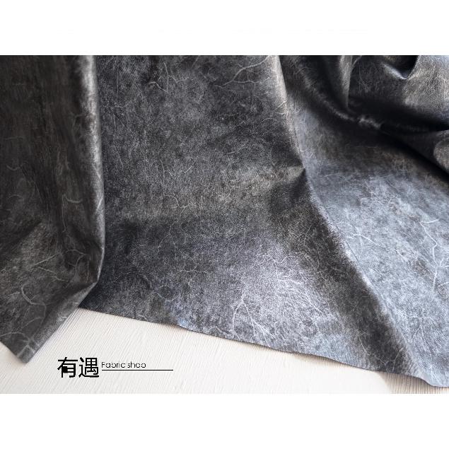 PU Simulated Leather Fabric Silver Gray Handmade Diy Coat Skirt Designer Cloth Diy Apparel Sewing Polyester Fabrics