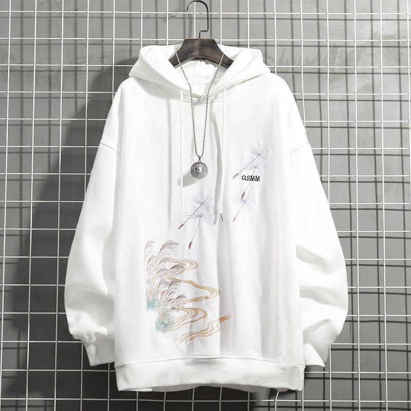 

Толстовки для пар в китайском стиле с одуванчиками для мужчин и женщин, свободные верхние рубашки для пар