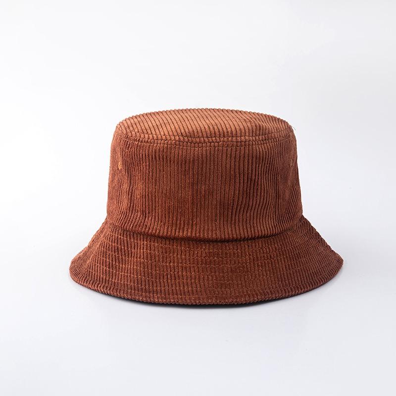 Corduroy Fisherman's Hat Children Versatile Fashion Show Small Face Cold Warm Autumn and Winter Basin Hat