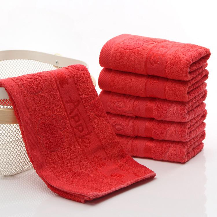 Jacquard Apple Bright Red Towel