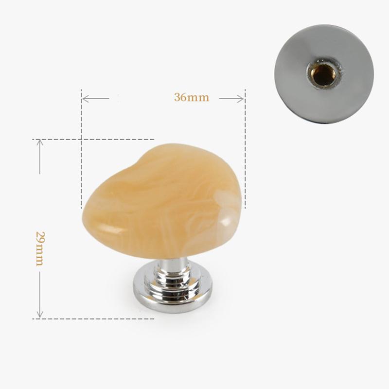 1 шт. Цветная пластиковая ручка для дверцы шкафа, ручка для ящика тумбочки, ручка для шкафа, одноотверстие, форма сердца