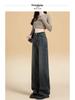American High-Waisted Light-Wash Wide-Leg Jeans for Women
