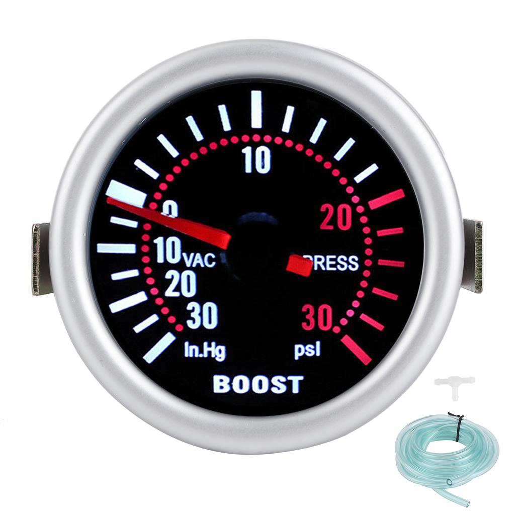 2in 12V Turbo Boost Gauge ?30?30PSI Pointer Auto Car Turbo Pressure Meter High Accuracy