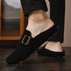 Men’s Moccasins Driving Shoes Summer Slippers Backless Clogs Wide Flats Casual Shoes Plus Size Sandals Over Sized
