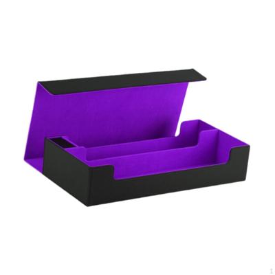 Trading Card Deck Box Powerful Collectible Organizer PU Leather Display Sturdy Sports Cards