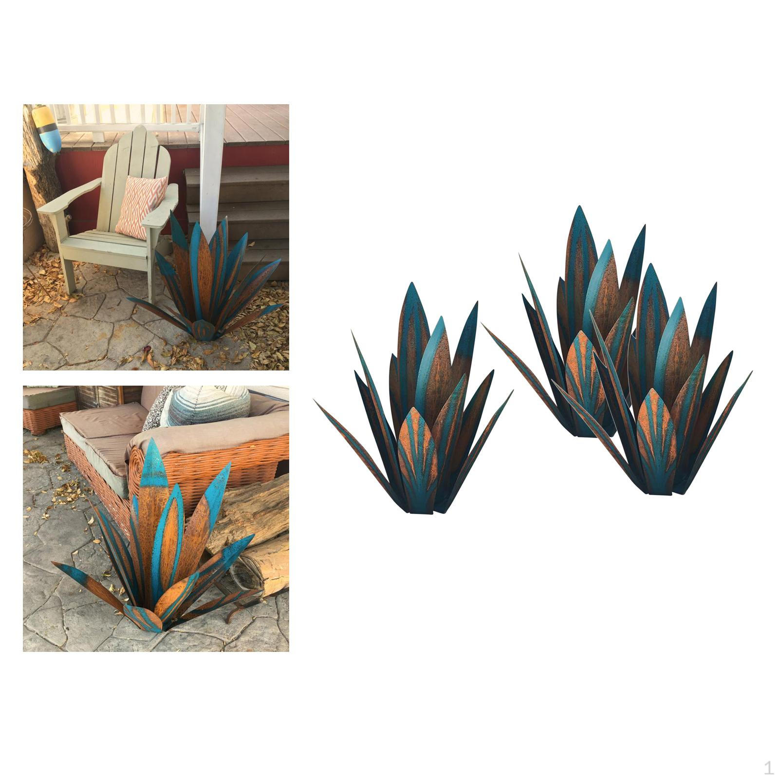 

3x Sculpture DIY Agave Plant Statue for Home Decor