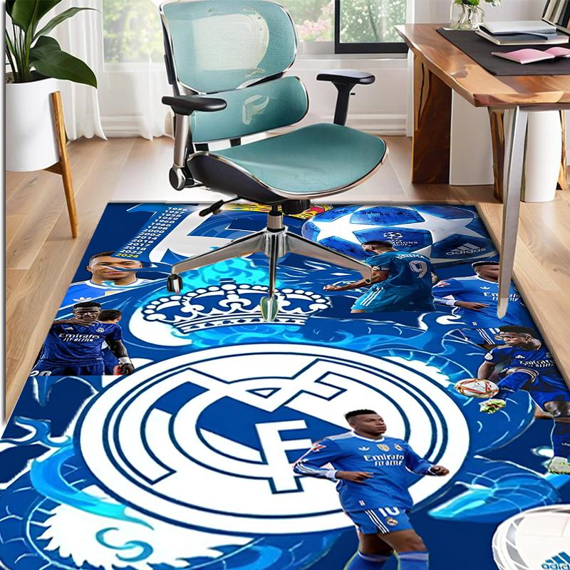 Tappeto con Fantasia Squadra di Calcio, Tappetino Interno/Esterno, per Picnic, Sala Giochi, Camera da Letto, Ufficio, Soggiorno, Tappeto Decorazione Casa, Regalo di Compleanno