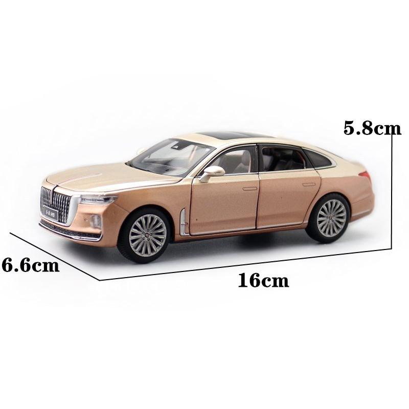 Alloy Hong Qi Car Model With Door Opening And Acousto Optic Design Gift For