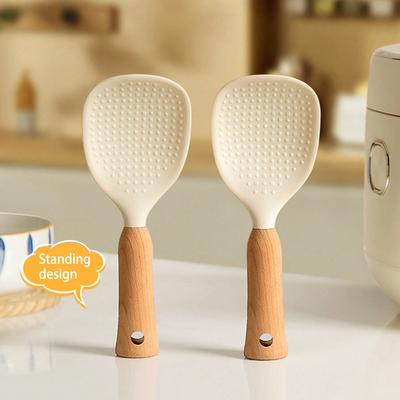 Silicone Rice Spoon, Non Stick Rice Cooker, Vertical Household Rice Spoon, Rice Shovel Spoon, High Temperature Resistant Rice Spoon
