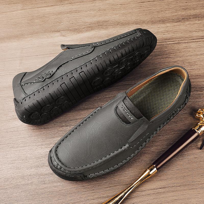 Herren Echte Leder Freizeitschuhe Atmungsaktive Mokassins Herren Business Flats Schuhe Fahrschuhe Herren Mokassin