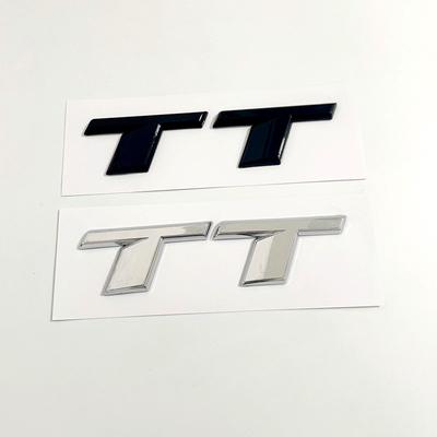 3D ABS Chrome Black TT Logo Letters Car Trunk Emblem Badge Decal For Hot TT RS MK1 8N 8J MK3 8S MK2 TT Sticker Accessories