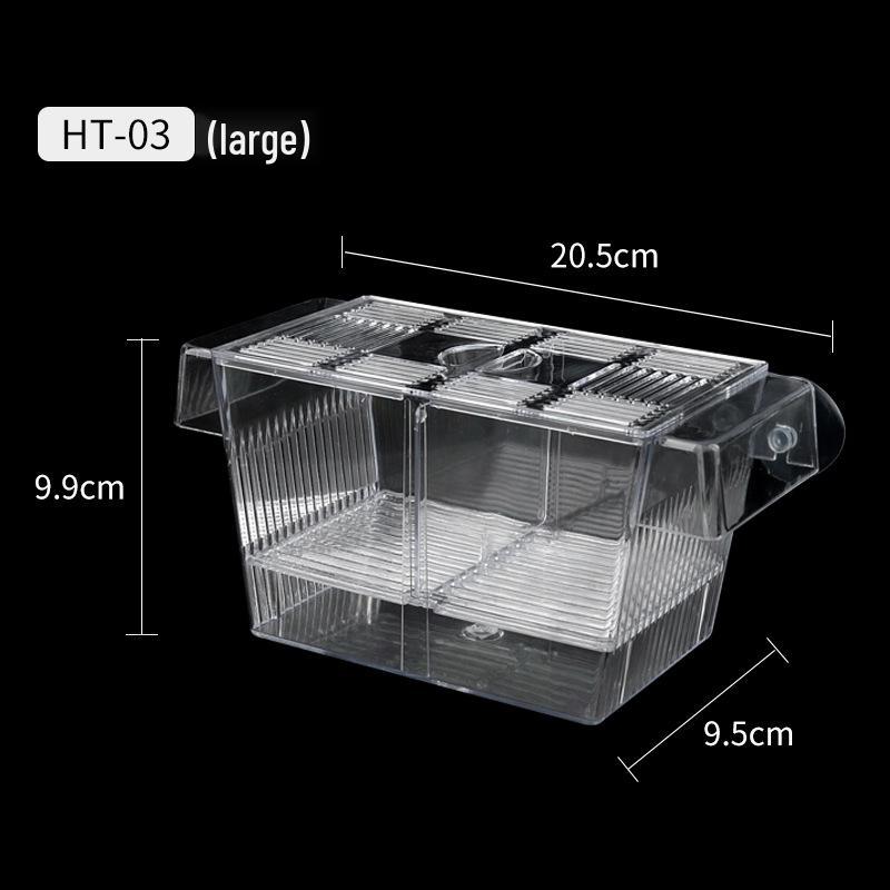 Acrylic Fish Breeding Box: Guppy & Betta Tank Isolation Incubator
