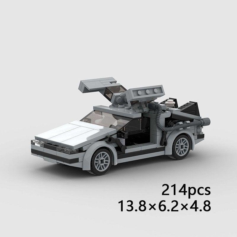 

200 шт. Конструктор Moc Спортивный Автомобиль Городской Гоночный Автомобиль Назад в Будущее Speed Champions Транспортное Средство DIY Кирпичи Игрушка Рождественский Подарок