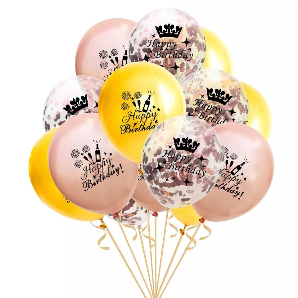 15pcs Birthday Inflatable Confetti Number Balloons 18 21 30 40 50 60 70 Year Party Decoration Adult Digit Helium Birthday Balons