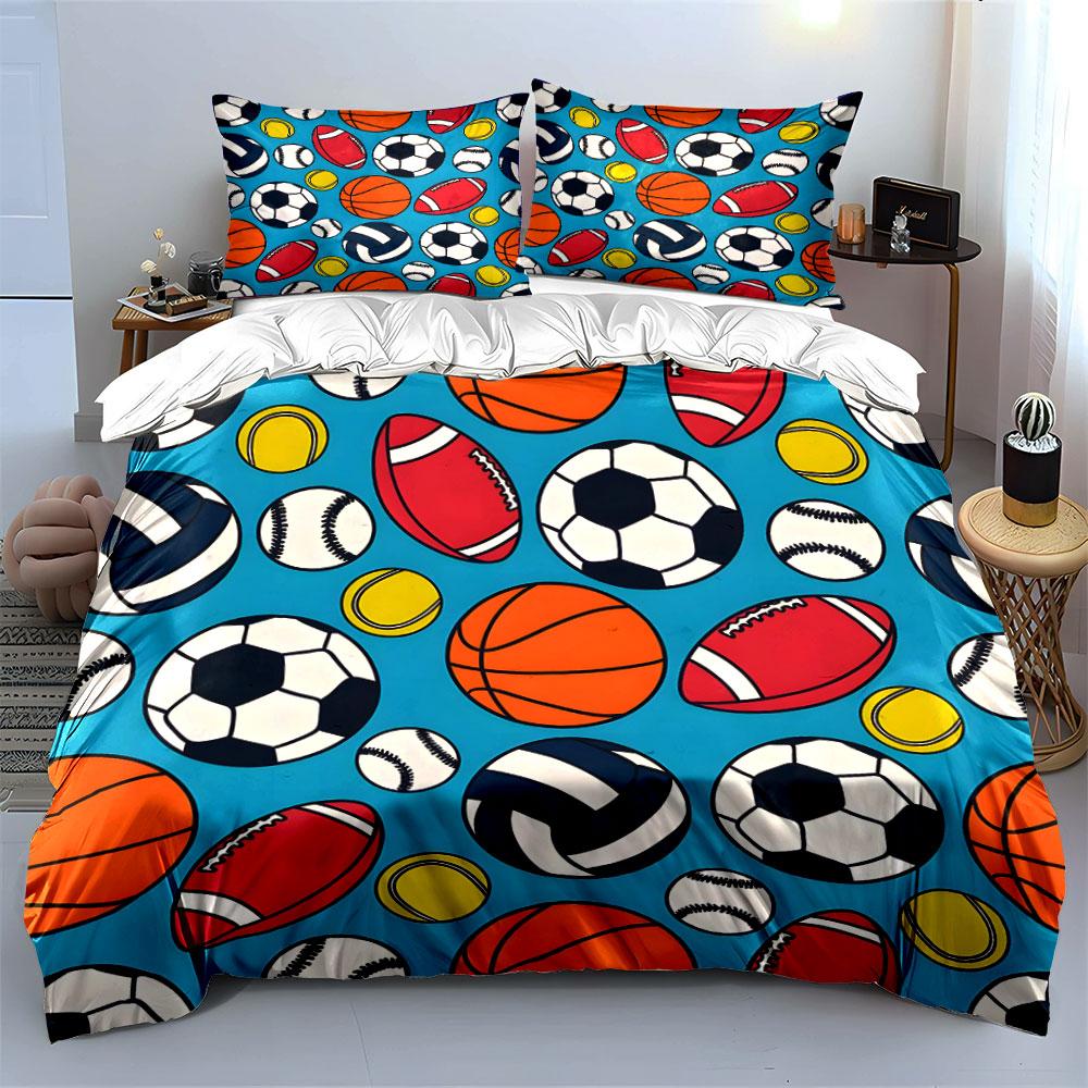 Sports-Themed Three-Piece Set Decor  kid's and adults' bedroom decor, Exquisite three-piece bedding set gift